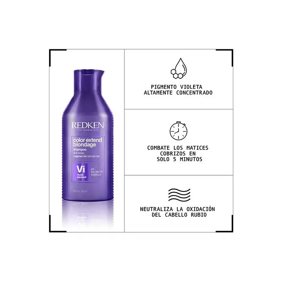 Redken Shampoo Violeta Tonalizar De Rubios Color Extend Blondage 500ml