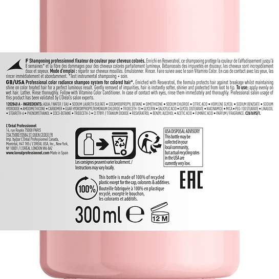 Shampoo L'Oréal Professionnel Vitamino Color Serie Expert 300ml