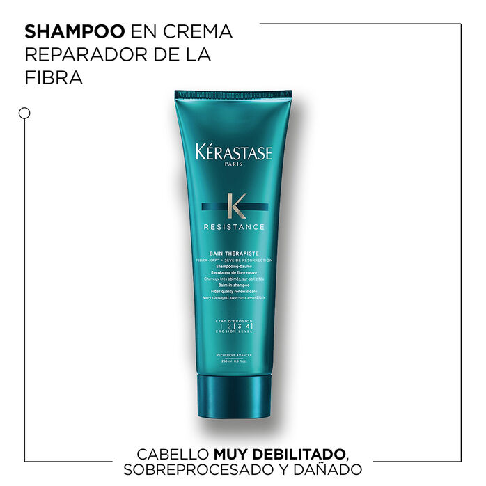 Shampoo Kérastase Cabello Dañado Bain Thérapiste Resistance 250 ml