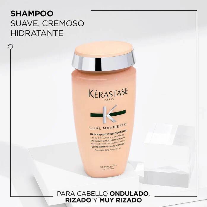 Shampoo Kérastase Cabello Rizado Bain Hydratation Douceur Curl Manifesto 250 ml