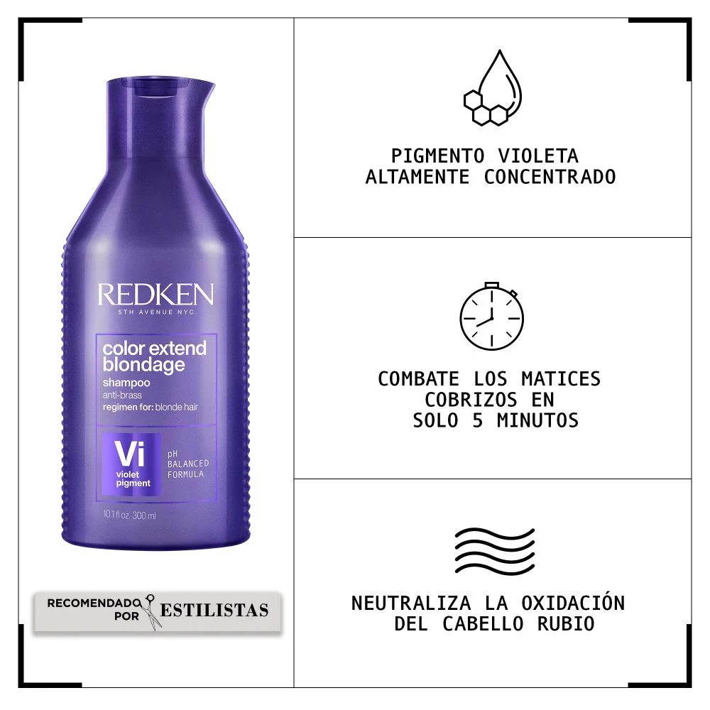 Acondicionador Redken Violeta Tonalizador de Cabellos Rubios Color Extend Blondage 500 ml