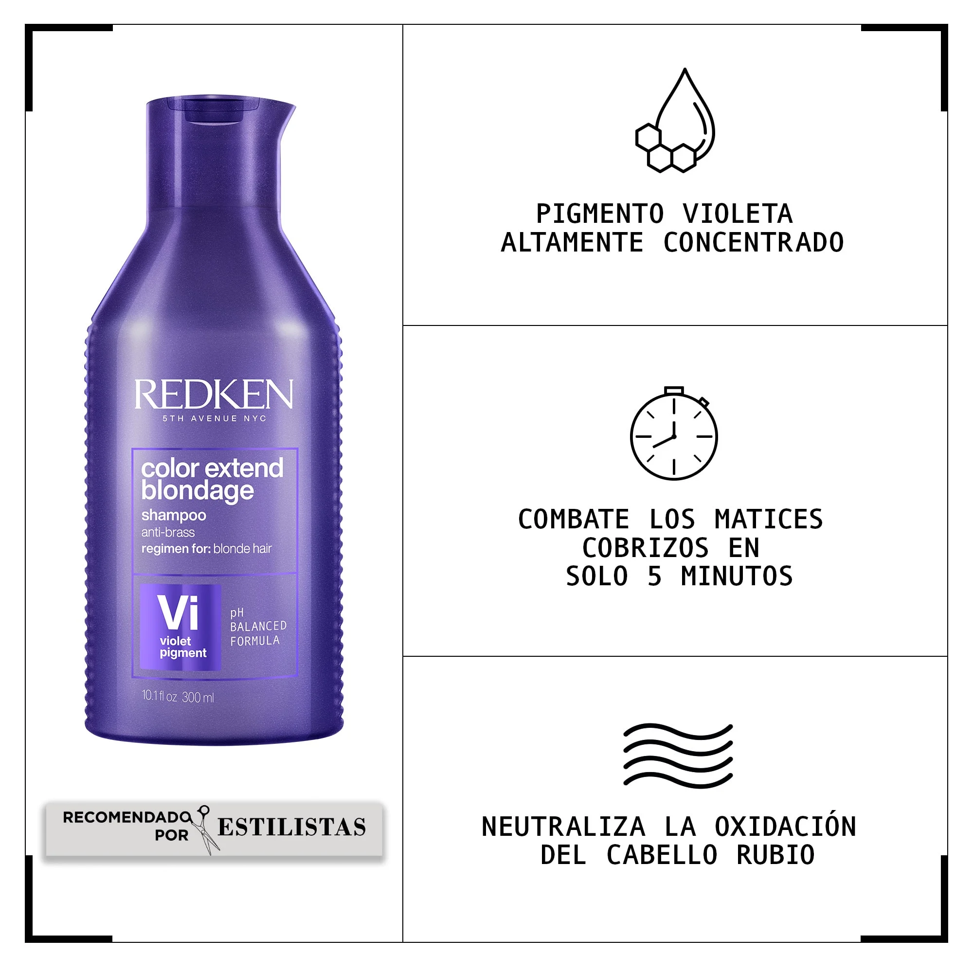 Shampoo Redken Violeta Tonalizador de Rubios Color Extend  Blondage 300 ml