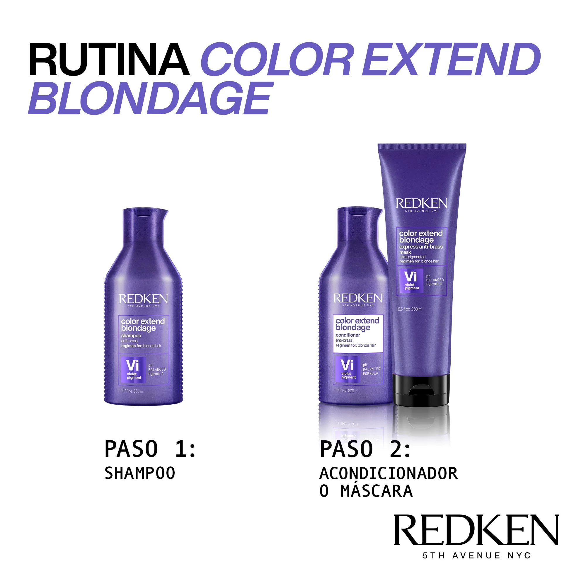 Shampoo Redken Violeta Tonalizador de Rubios Color Extend  Blondage 300 ml