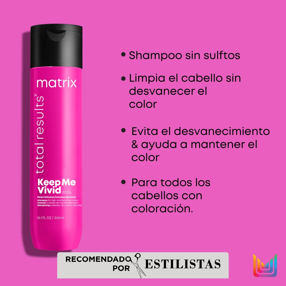 Shampoo Matrix Cuidado del Color Sin Sulfatos 300 ml Keep Me Vivid