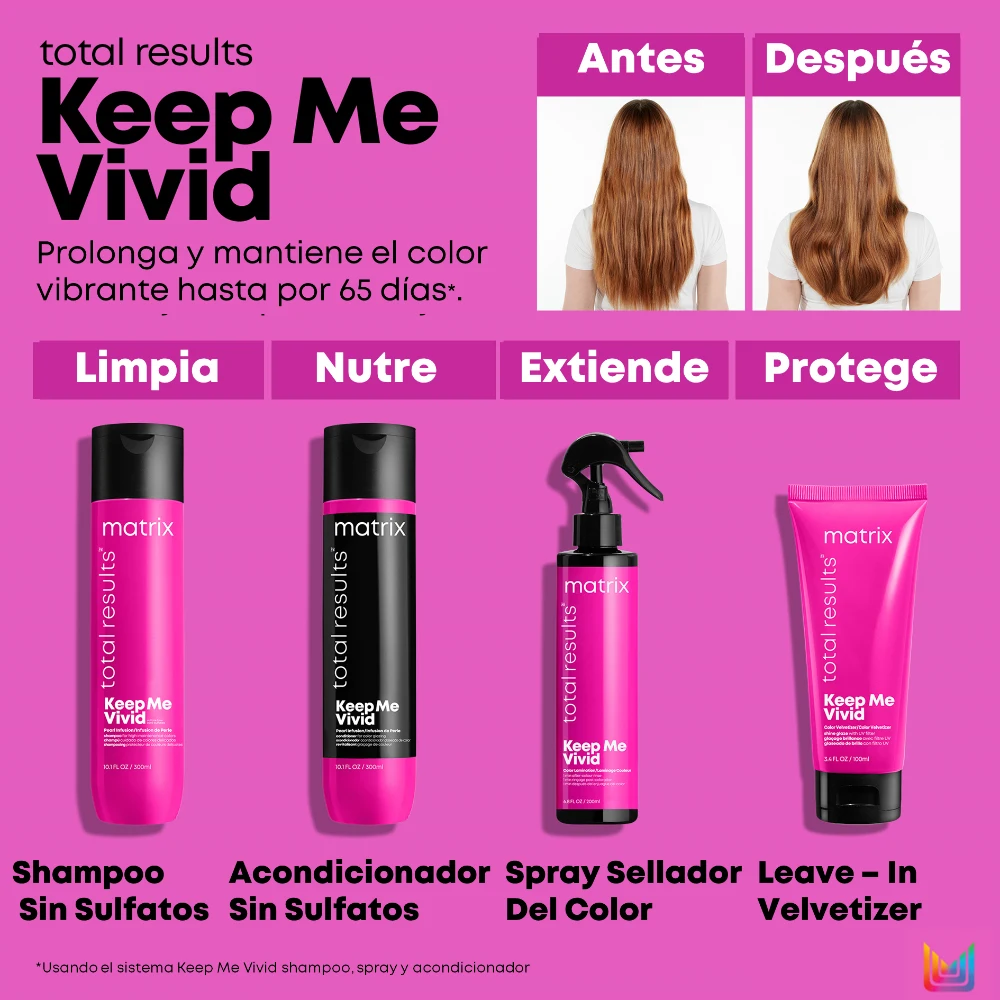 Shampoo Matrix Cuidado del Color Sin Sulfatos 300 ml Keep Me Vivid