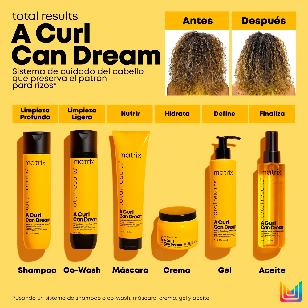 Máscara Hidratante para Cabello con Rizos A Curl Can Dream 280ml Matrix