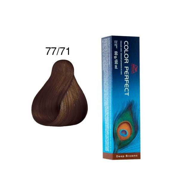 Wella Tinte Color Perfect 60ml 77/71 Rubio Mediano Intenso Marron Ce