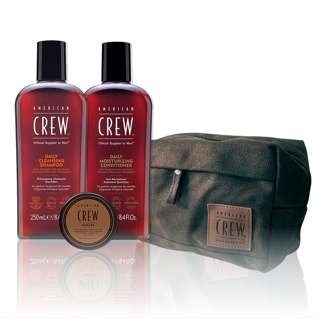 Pack American Crew Shampoo + Acondicionador + Cera 