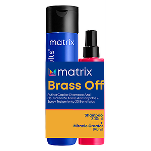 Set Shampoo Brass Off 300ml + Spray Miracle Creator 190ml Matrix