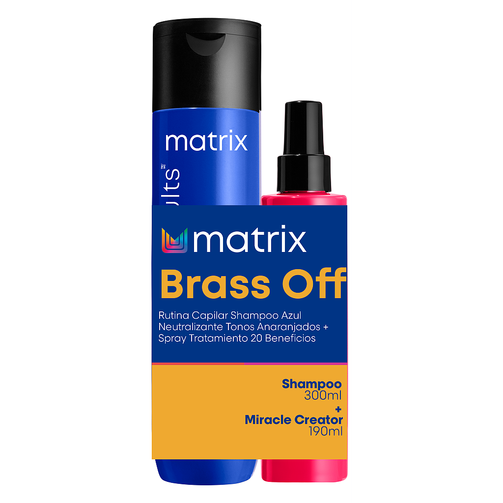 Set Shampoo Brass Off 300ml + Spray Miracle Creator 190ml Matrix