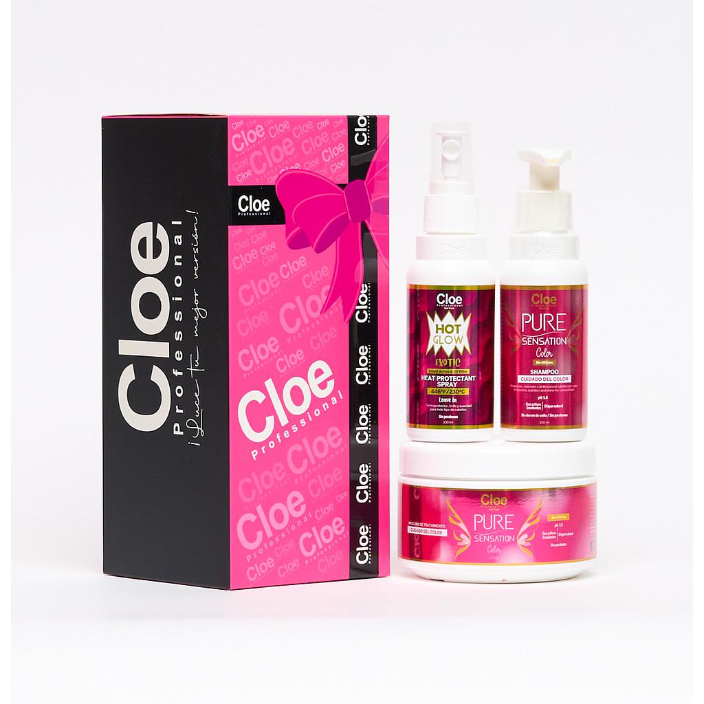 Pack Cloe Color Shampoo 100 ML + Hot Glow Exotic 100 ML + Máscara 270 grs