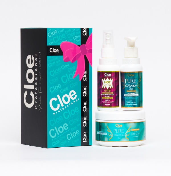 Pack Cloe Clear Shampoo 100 ML +Hot Glow Exotic 100 ML + Máscara 270 grs